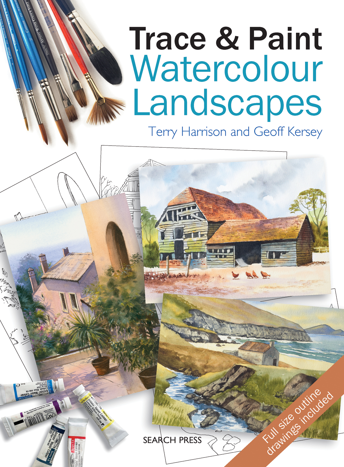 Search Press Trace & Paint Watercolour Landscapes by Terry Harrison