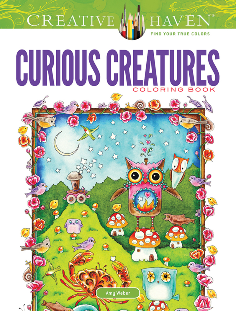 Creative Haven Curious Creatures Coloring Book