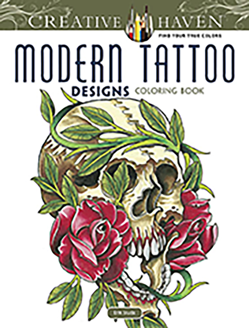 Creative Haven Modern Tattoo Designs Coloring Book