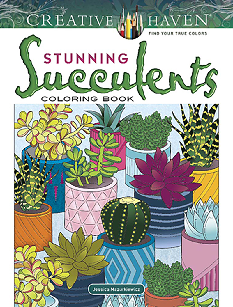 Creative Haven Stunning Succulents Coloring Book