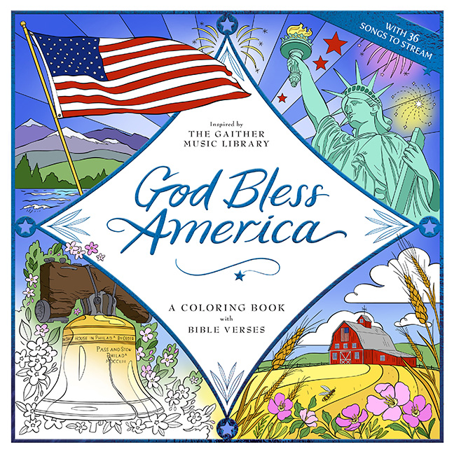 God Bless America: A Coloring Book with Bible Verses