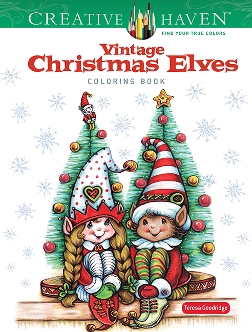 Creative Haven Vintage Christmas Elves Coloring Book