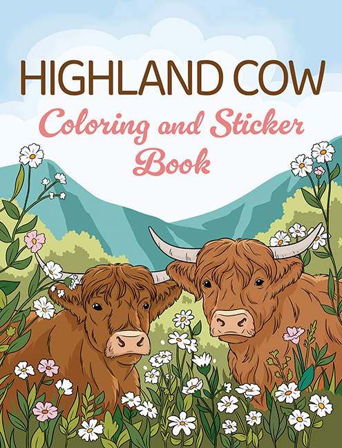 Highland Cow Coloring and Sticker Book