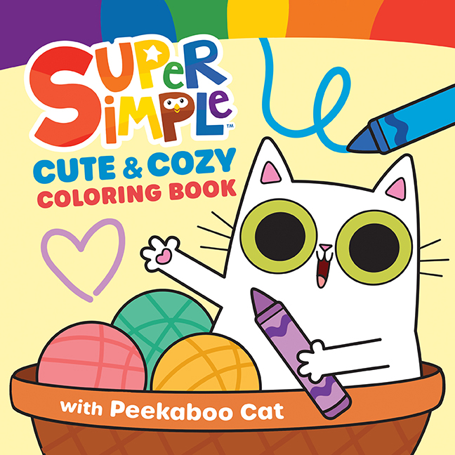 Super Simple Cute & Cozy Coloring Book with Peekaboo Cat
