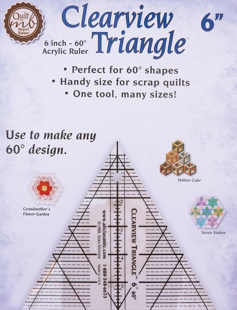 Clearview Triangle 6 inch - 60° Acrylic Ruler