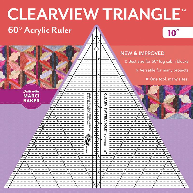 Clearview Triangle 60° Acrylic Ruler - 10