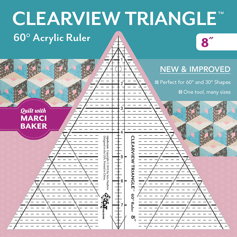 Clearview Triangle 60° Acrylic Ruler 8