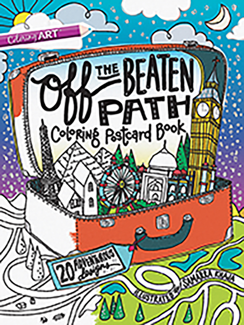 Off the Beaten Path Coloring Postcard Book
