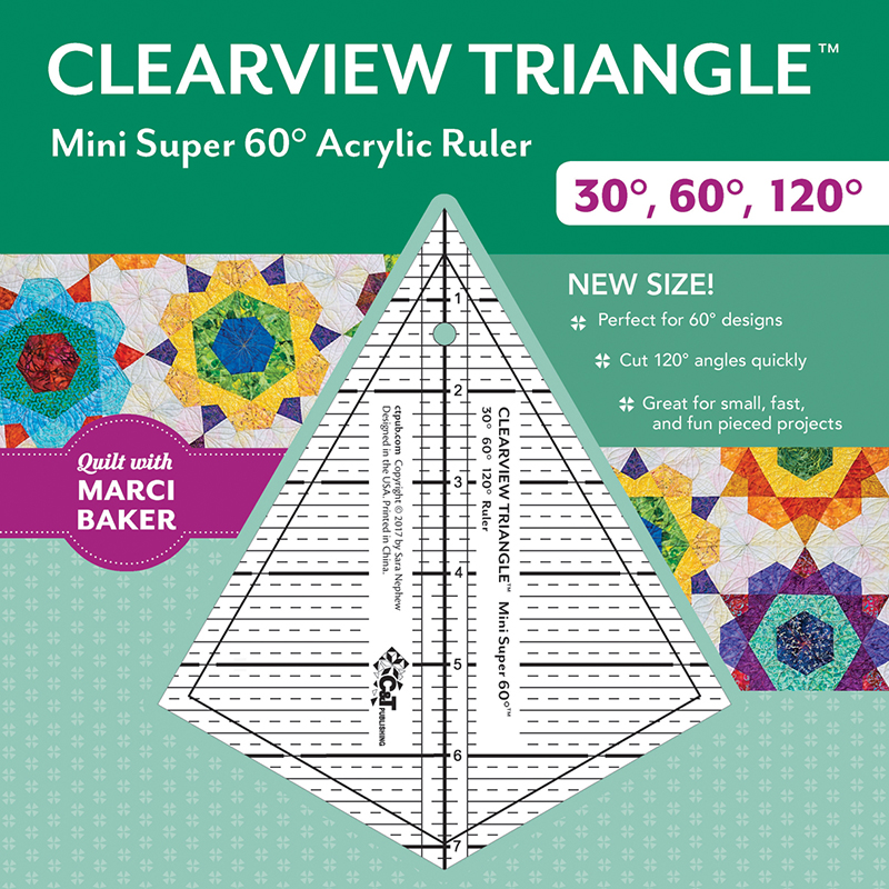 Clearview Triangle Mini Super 60° Acrylic Ruler