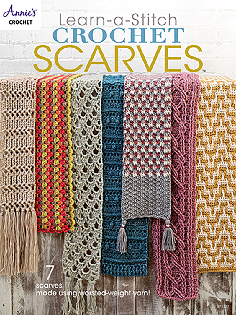 Learn-a-Stitch Crochet Scarves