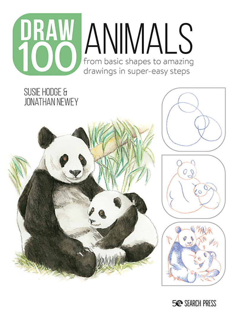 Search Press | Draw 100: Animals by Susie Hodge and Jonathan Newey